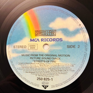 Various – Streets Of Fire (Music From The Original Motion Picture Soundtrack) LP mit OIS (NM) - schallplattenparadis