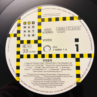 Vixen ‎– Vixen LP mit OIS (VG+) - schallplattenparadis