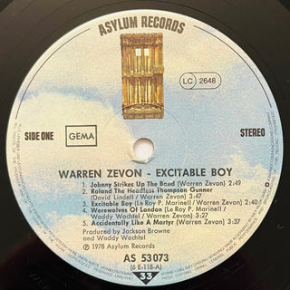 Warren Zevon ‎– Excitable Boy LP mit OIS (VG+) - schallplattenparadis