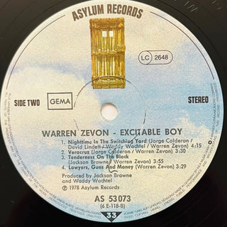 Warren Zevon ‎– Excitable Boy LP mit OIS (VG+) - schallplattenparadis