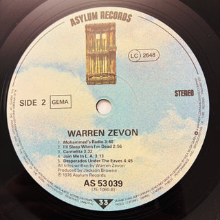 Warren Zevon ‎– Warren Zevon LP mit Beiblatt (NM) - schallplattenparadis