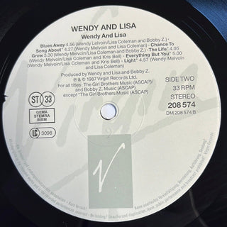 Wendy And Lisa – Wendy And Lisa LP mit OIS (VG+) - schallplattenparadis