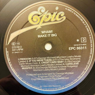 Wham! ‎– Make It Big LP mit OIS und Beiblatt (NM) - schallplattenparadis