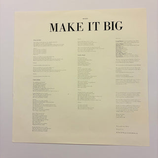Wham! – Make It Big LP mit OIS und Beiblatt und Poster (NM) - schallplattenparadis