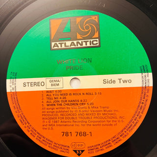 White Lion – Pride LP mit OIS (NM) - schallplattenparadis