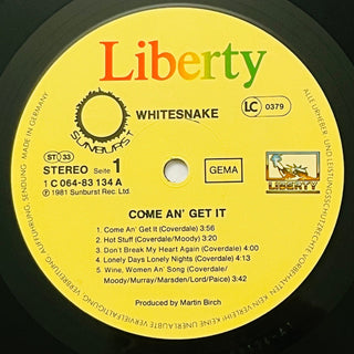 Whitesnake ‎– Come An' Get It LP mit OIS (NM) - schallplattenparadis