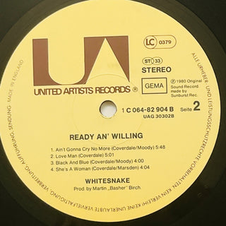 Whitesnake ‎– Ready An' Willing LP mit OIS (NM) - schallplattenparadis