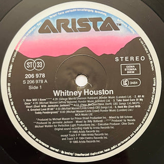 Whitney Houston ‎– Whitney Houston LP (NM) - schallplattenparadis