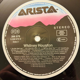 Whitney Houston ‎– Whitney Houston LP (NM) - schallplattenparadis