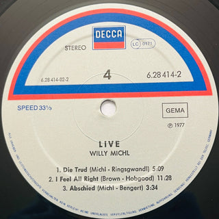 Willy Michl – Live Doppel LP (VG+) - schallplattenparadis