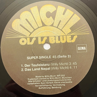 Willy Michl – Ois Is Blues - Maxi - Singles (NM) - schallplattenparadis