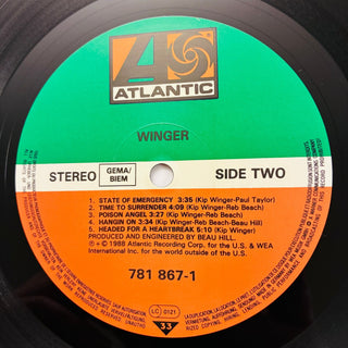 Winger ‎– Winger LP mit OIS (NM) - schallplattenparadis