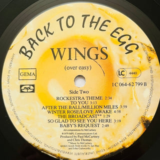 Wings ‎– Back To The Egg LP mit OIS (NM) - schallplattenparadis