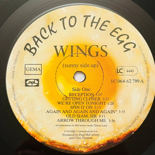 Wings ‎– Back To The Egg LP mit OIS (NM) - schallplattenparadis