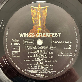 Wings ‎– Wings Greatest LP mit OIS (NM) - schallplattenparadis