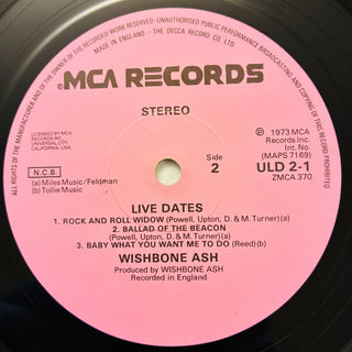 Wishbone Ash – Live Dates LP (VG+) - schallplattenparadis