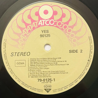 Yes ‎– 90125 LP mit OIS (VG+) - schallplattenparadis