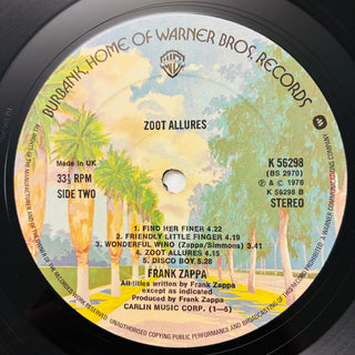Zappa – Zoot Allures LP (NM) - schallplattenparadis