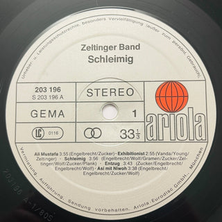 Zeltinger Band ‎– Schleimig LP mit OIS (VG+) - schallplattenparadis