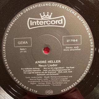 André Heller - Neue Lieder LP (VG) - schallplattenparadis