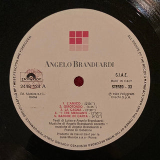Angelo Branduardi - Angelo Branduardi LP mit OIS (VG) - schallplattenparadis