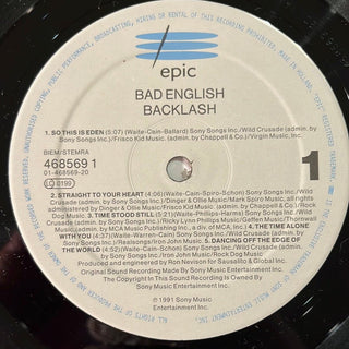 Bad English ‎– Backlash LP (NM) - schallplattenparadis