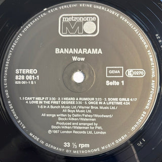 Bananarama ‎– Wow! LP mit OIS (VG+) - schallplattenparadis