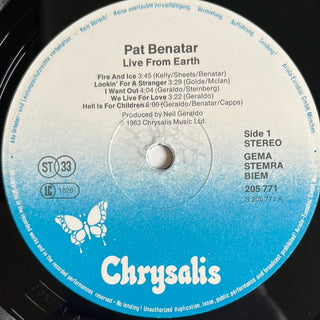 Benatar ‎– Live From Earth LP mit OIS (VG+) - schallplattenparadis
