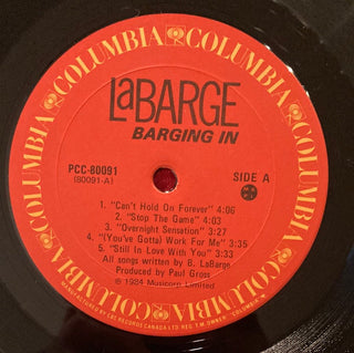 Bernie LaBarge ‎– Barging In LP mit Beiblatt (NM) - schallplattenparadis