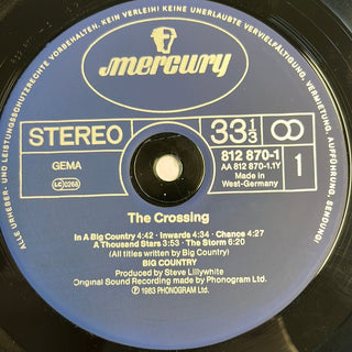 Big Country ‎– The Crossing LP mit OIS (VG+) - schallplattenparadis
