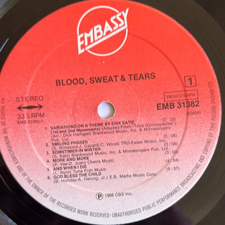 Blood, Sweat & Tears ‎– Blood, Sweat & Tears LP (NM) - schallplattenparadis