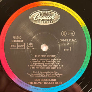 Bob Seger And The Silver Bullet Band ‎– The Fire Inside LP mit OIS (VG+) - schallplattenparadis