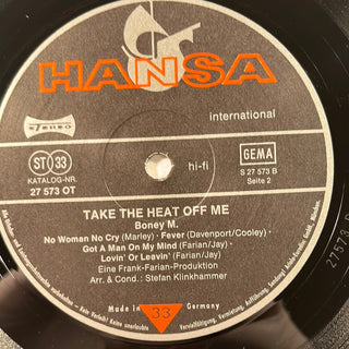 Boney M. ‎– Take The Heat Off Me LP (VG+) - schallplattenparadis