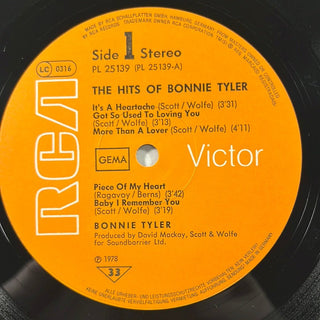 Bonnie Tyler ‎– The Hits Of Bonnie Tyler LP (VG+) - schallplattenparadis