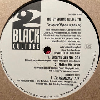 Bootsy Collins Feat. MC Lyte ‎– I'm Leavin U (Gotta Go, Gotta Go) Maxi-Single (NM) - schallplattenparadis