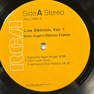 Brian Auger's Oblivion Express ‎– Live Oblivion Volume 1 LP (VG+) - schallplattenparadis