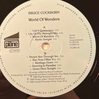 Bruce Cockburn ‎– World Of Wonders LP mit OIS (NM) - schallplattenparadis