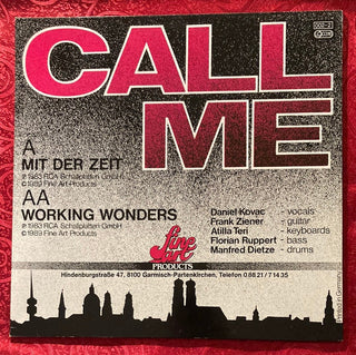 Call Me ‎– Mit Der Zeit / Working Wonders Maxi-Single (VG) - schallplattenparadis