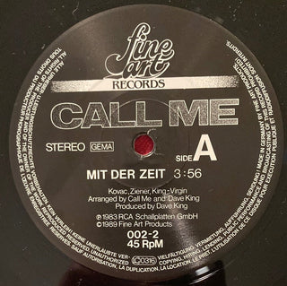Call Me ‎– Mit Der Zeit / Working Wonders Maxi-Single (VG) - schallplattenparadis