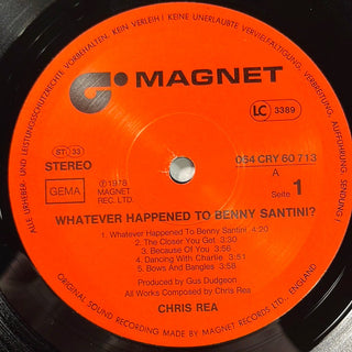 Chris Rea ‎– Whatever Happened To Benny Santini? LP mit OIS (NM) - schallplattenparadis