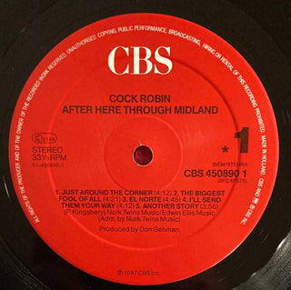 Cock Robin - After here through Midland LP mit OIS (VG) - schallplattenparadis