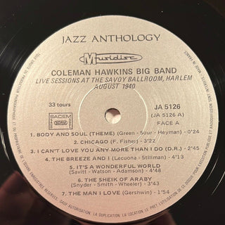 Coleman Hawkins Big Band ‎– Live Sessions At The Savoy Ballroom, Harlem LP (VG+) - schallplattenparadis