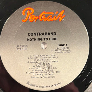 Contraband ‎– Nothing To Hide LP mit OIS (VG) - schallplattenparadis