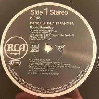 Dance With A Stranger ‎– Fool's Paradise LP mit OIS (VG+) - schallplattenparadis