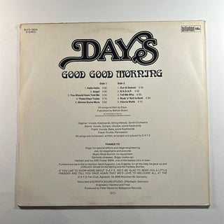 Days ‎– Good Good Morning LP (NM) - schallplattenparadis