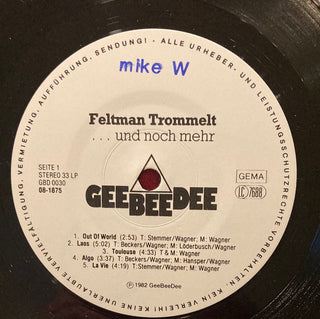 Feltman Trommelt ‎– Feltman Trommelt LP mit OIS und Beiblatt (VG+) - schallplattenparadis