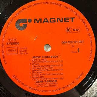 Gene Farrow ‎– Move Your Body LP (NM) - schallplattenparadis