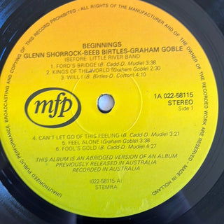 Glenn Shorrock - Beeb Birtles - Graham Goble ‎– Before: Little River Band LP (VG+) - schallplattenparadis