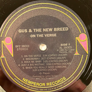 Gus & The New Breed ‎– On The Verge (VG) - schallplattenparadis