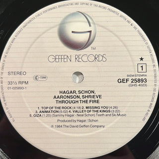 Hagar, Schon, Aaronson, Shrieve ‎– Through The Fire LP mit OIS (VG+) - schallplattenparadis